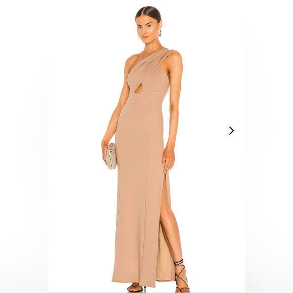 Lovers + Friends Dresses & Skirts - NWOT Lovers + Friends Stacey Dress Size Small Formal Long Brown Tan Dress